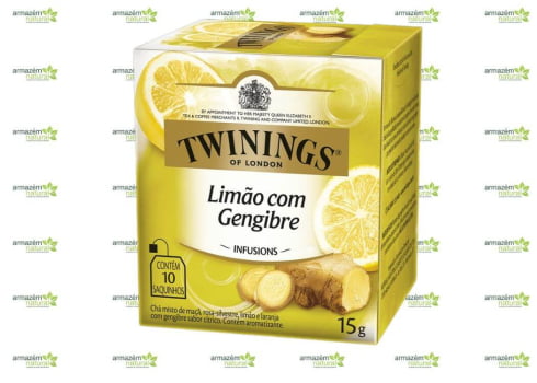 CHÁ TWININGS LIMÃO COM GENGIBRE 15g